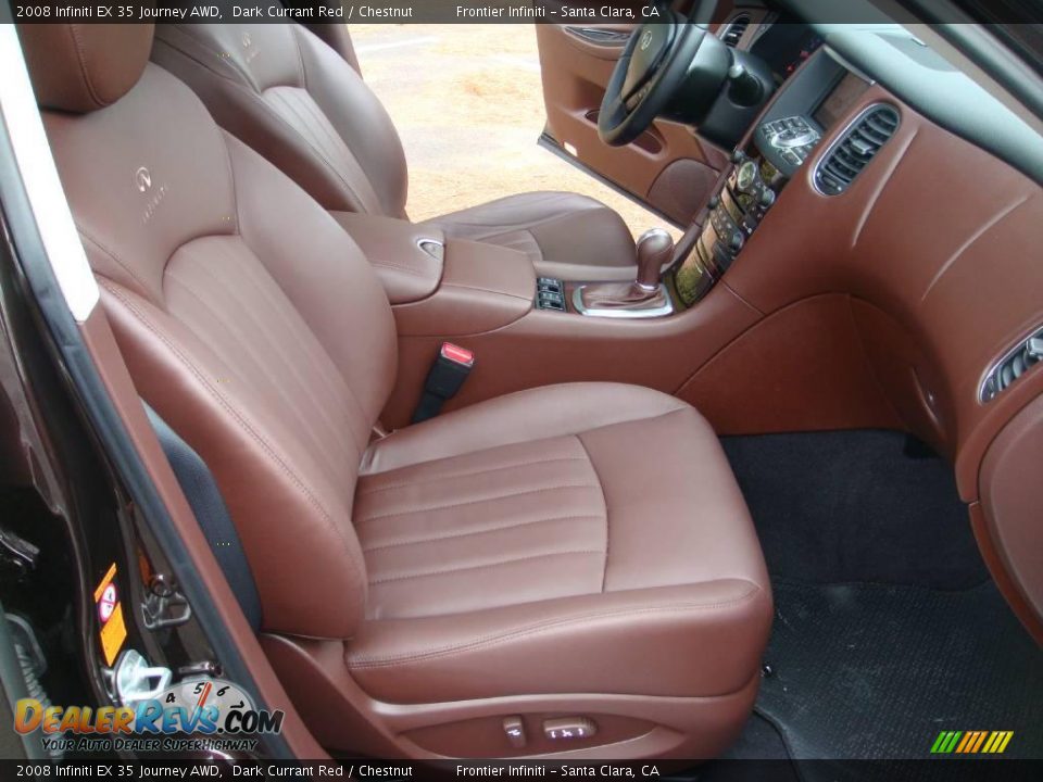 2008 Infiniti EX 35 Journey AWD Dark Currant Red / Chestnut Photo #29
