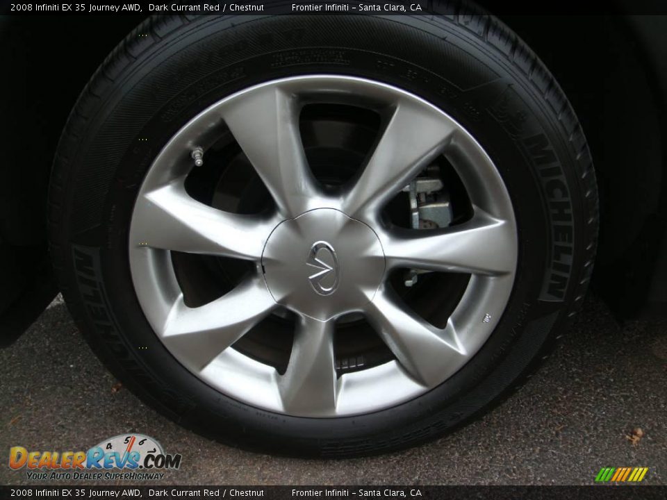 2008 Infiniti EX 35 Journey AWD Dark Currant Red / Chestnut Photo #30