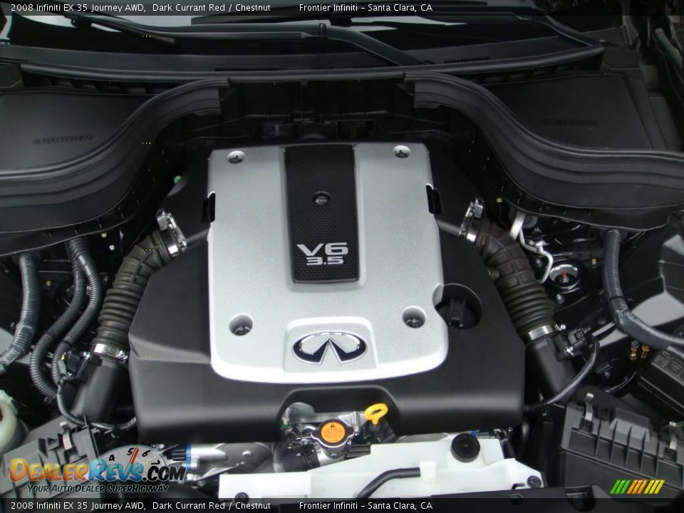 2008 Infiniti EX 35 Journey AWD Dark Currant Red / Chestnut Photo #32