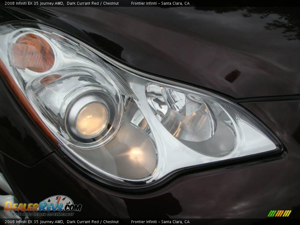 2008 Infiniti EX 35 Journey AWD Dark Currant Red / Chestnut Photo #33