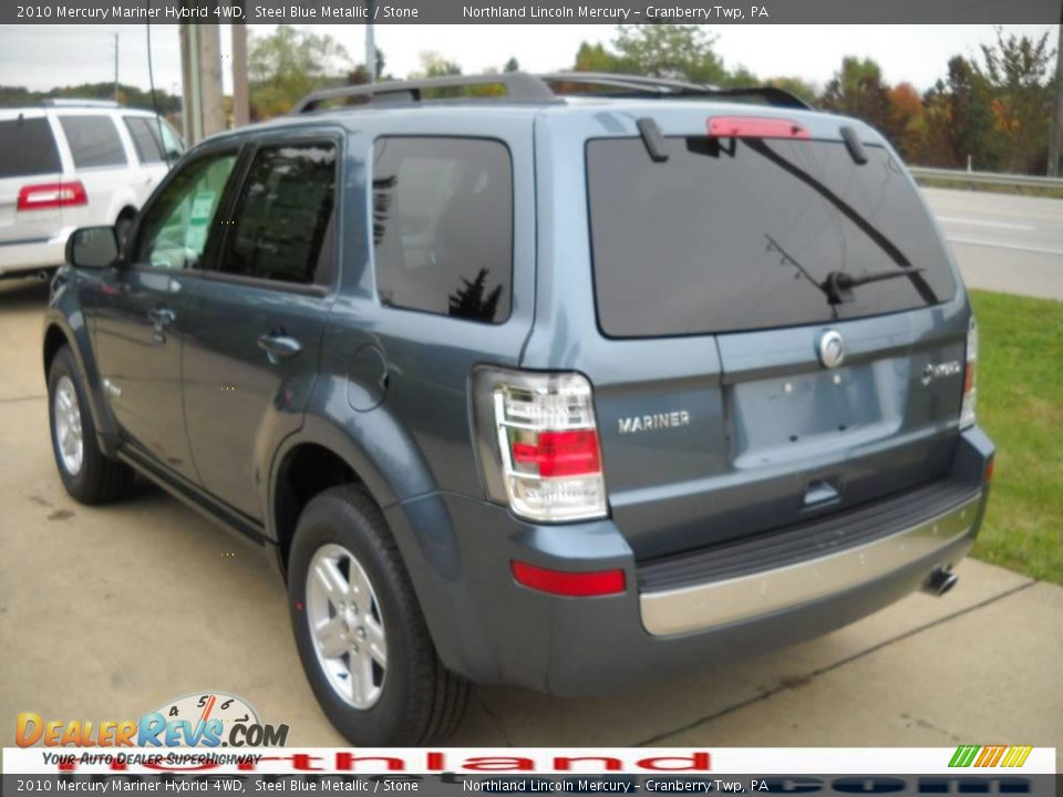 2010 Mercury Mariner Hybrid 4WD Steel Blue Metallic / Stone Photo #4