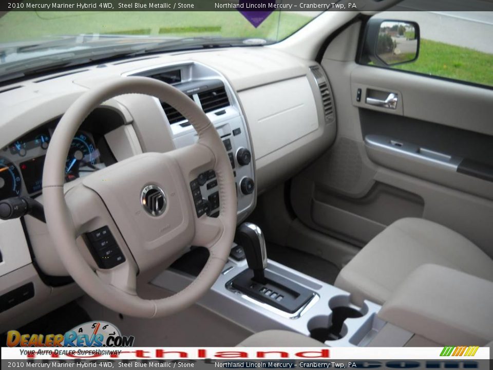 2010 Mercury Mariner Hybrid 4WD Steel Blue Metallic / Stone Photo #7
