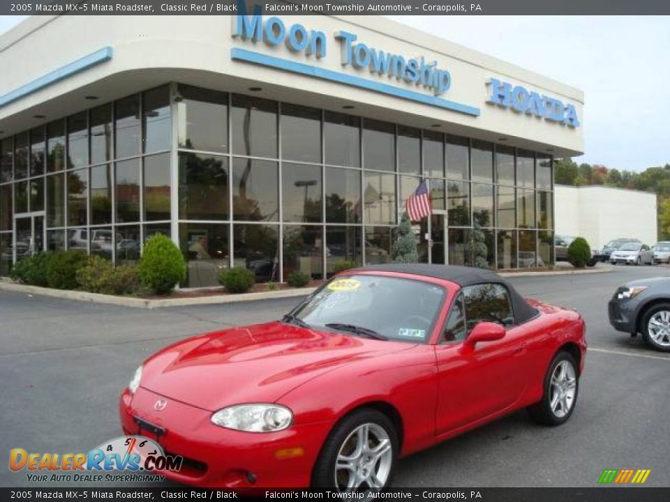 2005 Mazda MX-5 Miata Roadster Classic Red / Black Photo #1