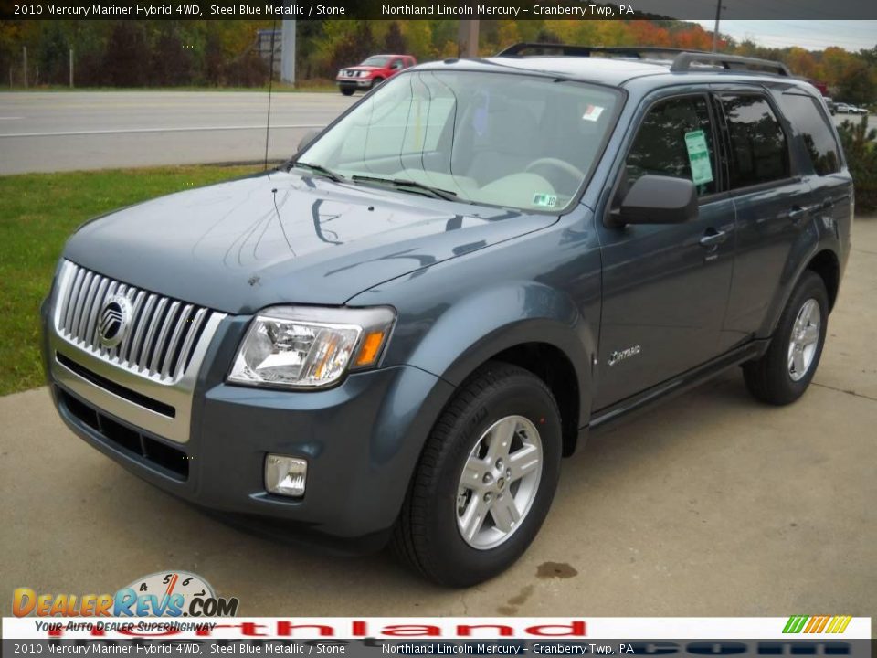 2010 Mercury Mariner Hybrid 4WD Steel Blue Metallic / Stone Photo #12