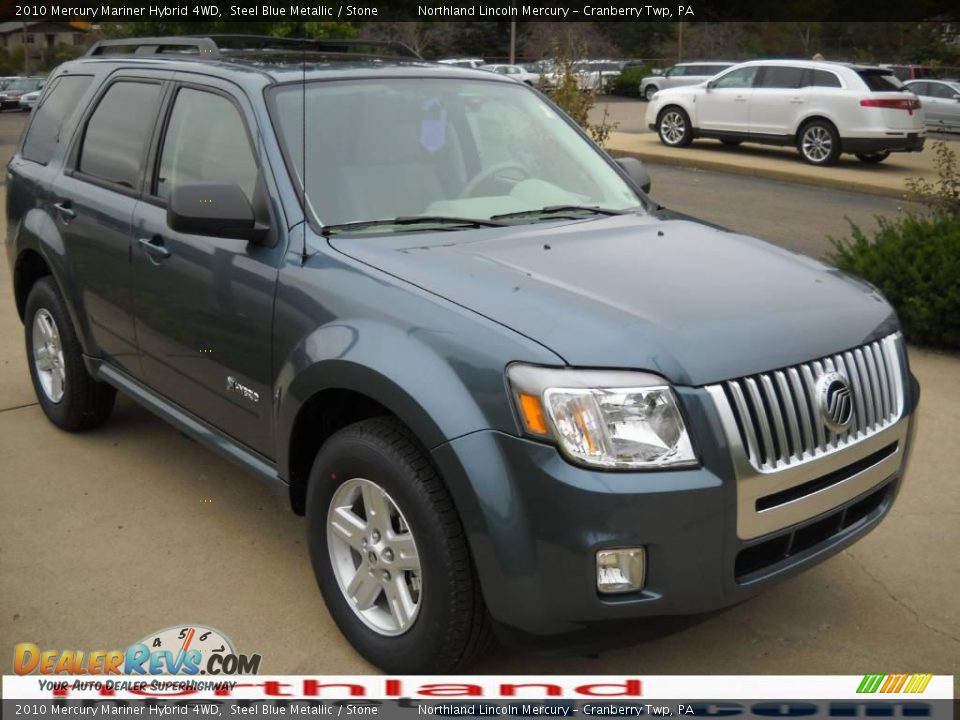 2010 Mercury Mariner Hybrid 4WD Steel Blue Metallic / Stone Photo #14