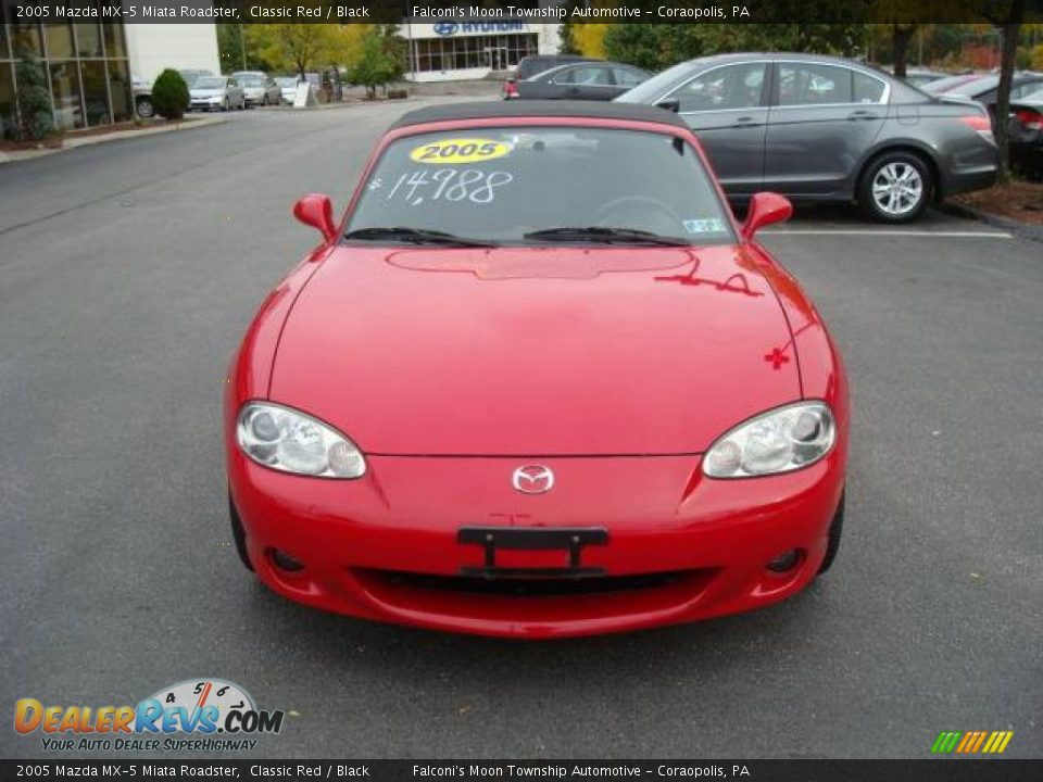 2005 Mazda MX-5 Miata Roadster Classic Red / Black Photo #6
