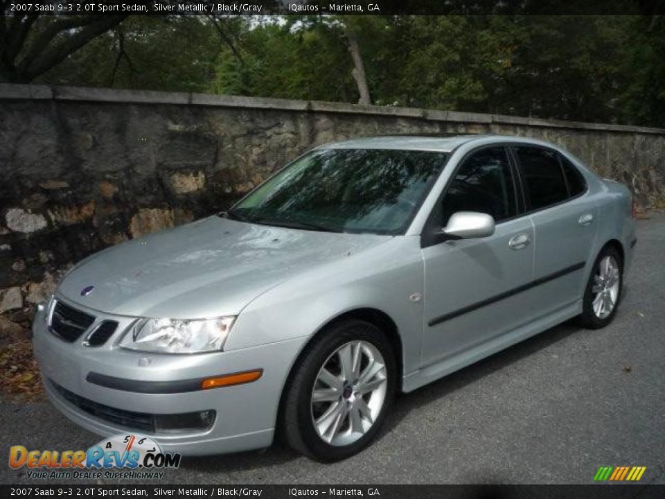 2007 Saab 9-3 2.0T Sport Sedan Silver Metallic / Black/Gray Photo #2