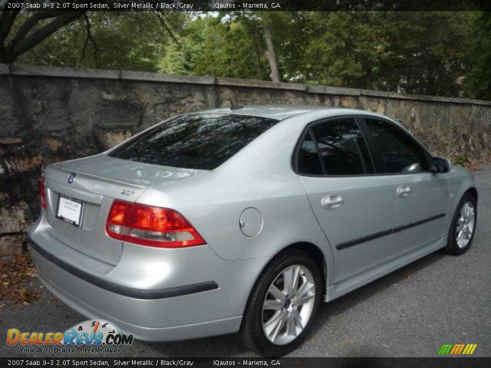 2007 Saab 9-3 2.0T Sport Sedan Silver Metallic / Black/Gray Photo #3