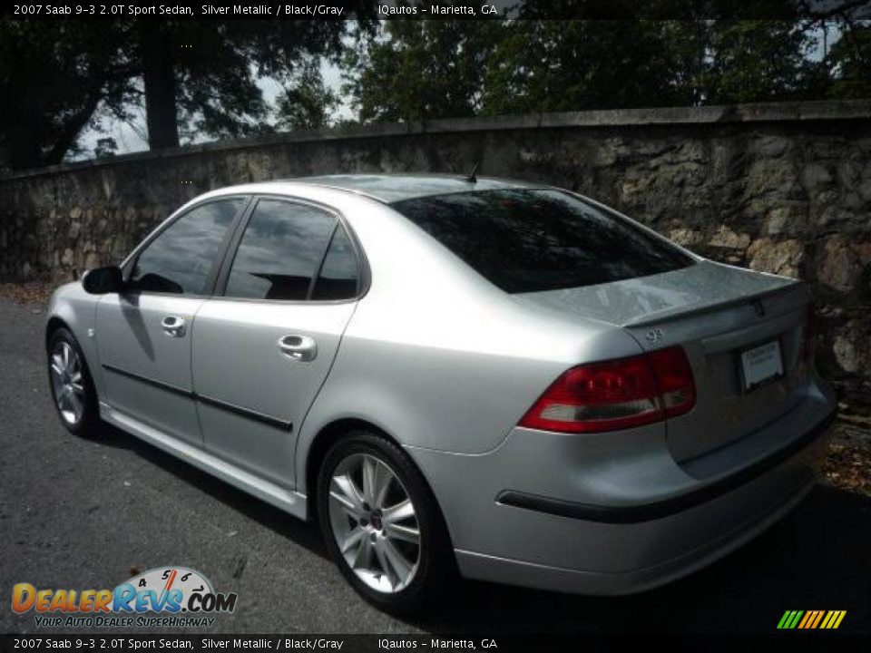 2007 Saab 9-3 2.0T Sport Sedan Silver Metallic / Black/Gray Photo #4