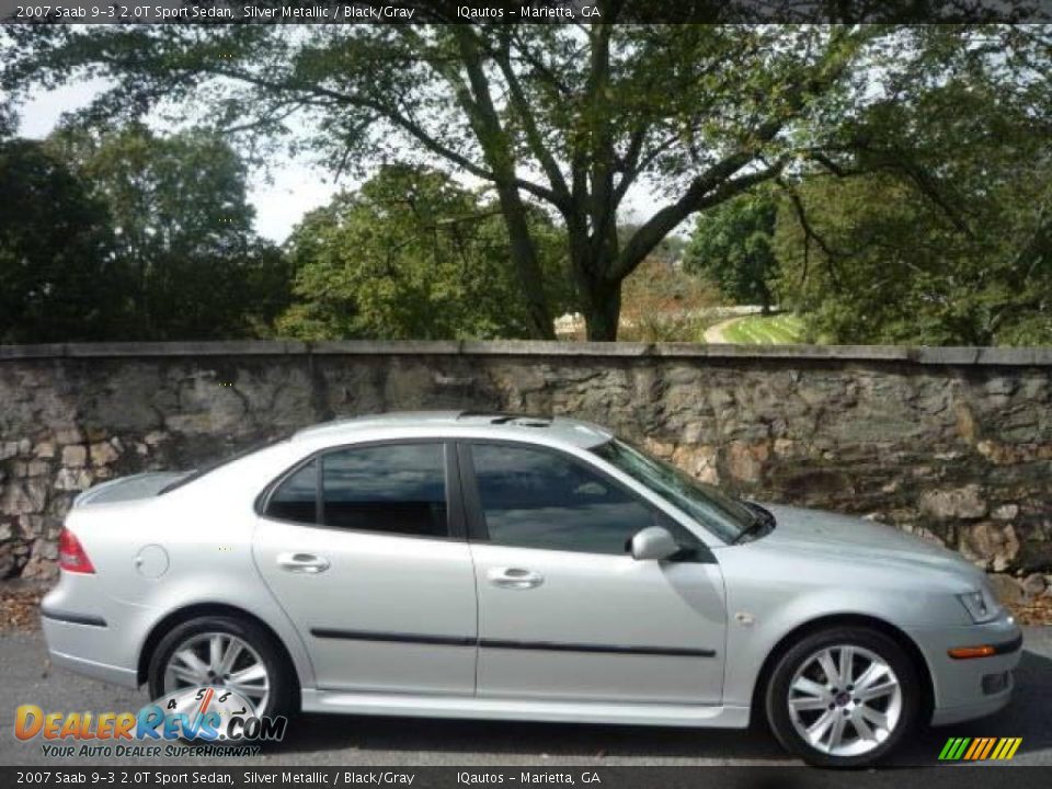 2007 Saab 9-3 2.0T Sport Sedan Silver Metallic / Black/Gray Photo #5