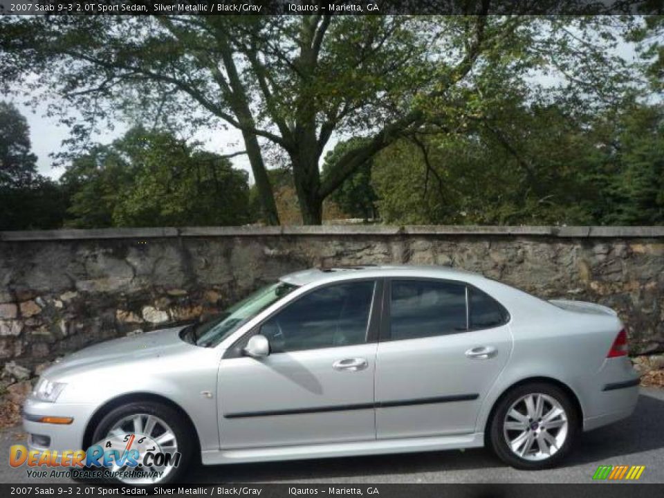 2007 Saab 9-3 2.0T Sport Sedan Silver Metallic / Black/Gray Photo #6