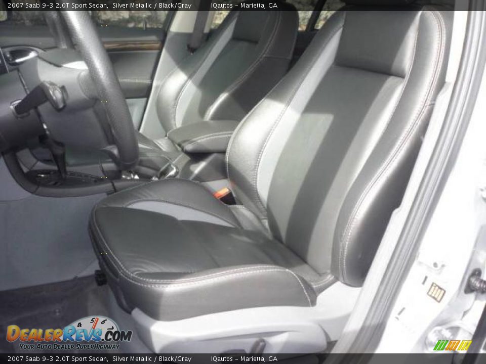 2007 Saab 9-3 2.0T Sport Sedan Silver Metallic / Black/Gray Photo #7