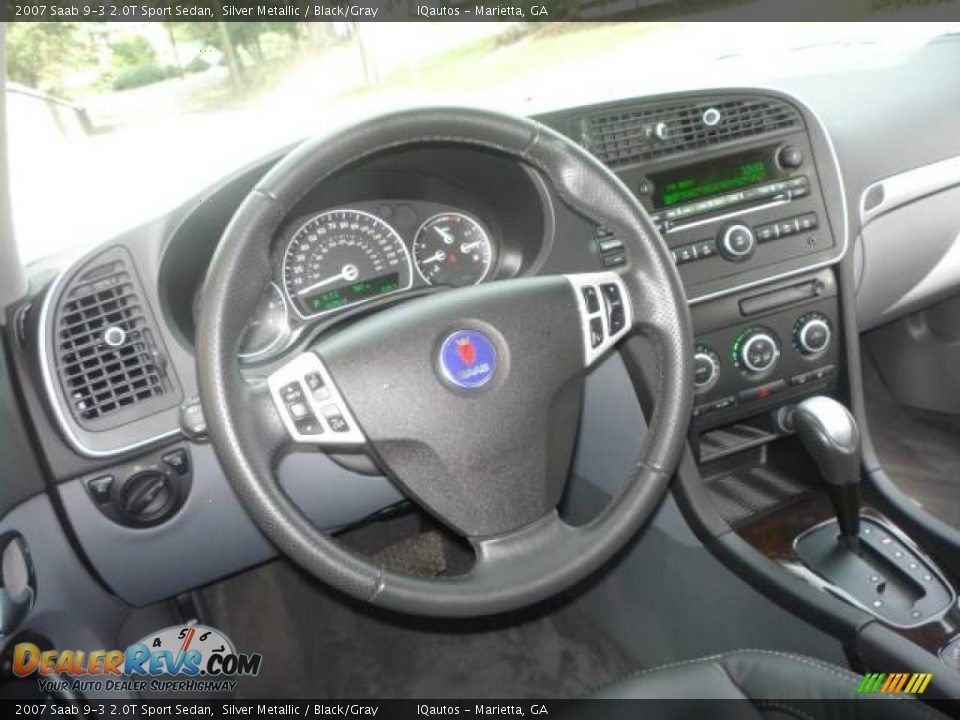 2007 Saab 9-3 2.0T Sport Sedan Silver Metallic / Black/Gray Photo #9