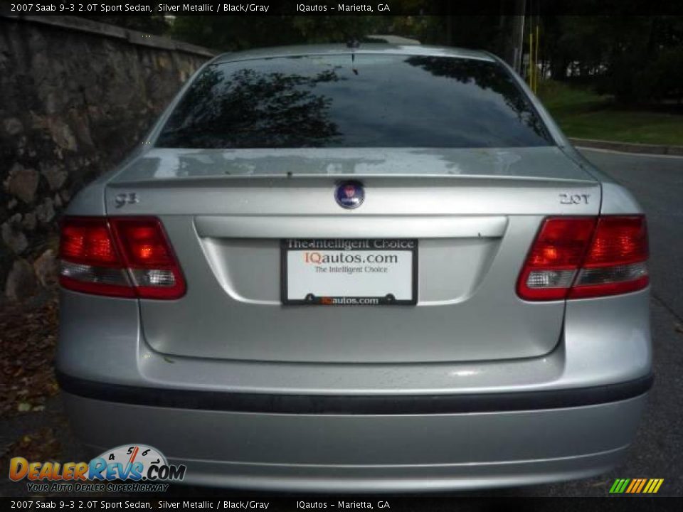 2007 Saab 9-3 2.0T Sport Sedan Silver Metallic / Black/Gray Photo #12