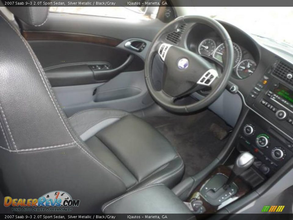 2007 Saab 9-3 2.0T Sport Sedan Silver Metallic / Black/Gray Photo #17