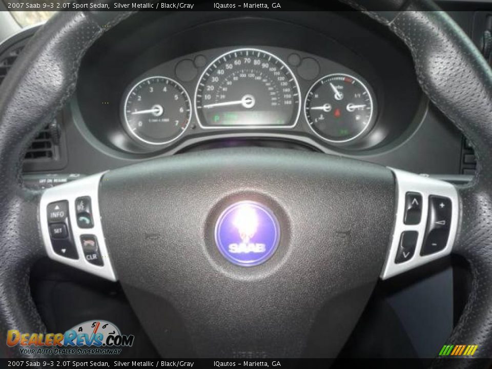2007 Saab 9-3 2.0T Sport Sedan Silver Metallic / Black/Gray Photo #20