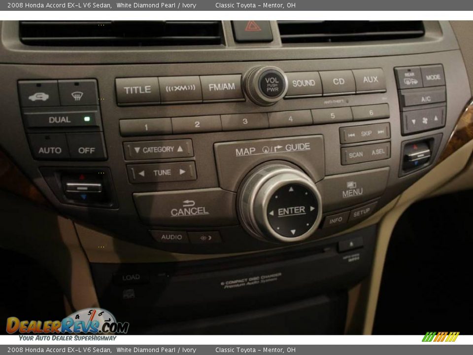 2008 Honda Accord EX-L V6 Sedan White Diamond Pearl / Ivory Photo #16