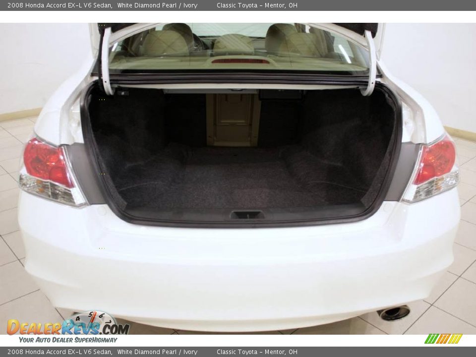 2008 Honda Accord EX-L V6 Sedan White Diamond Pearl / Ivory Photo #23