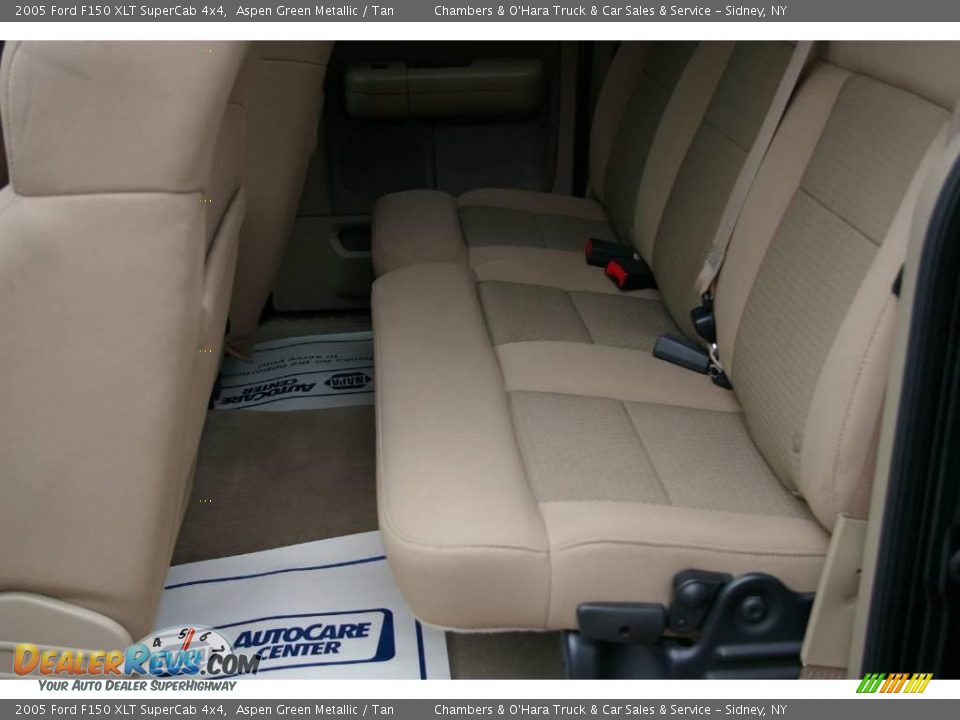 2005 Ford F150 XLT SuperCab 4x4 Aspen Green Metallic / Tan Photo #4