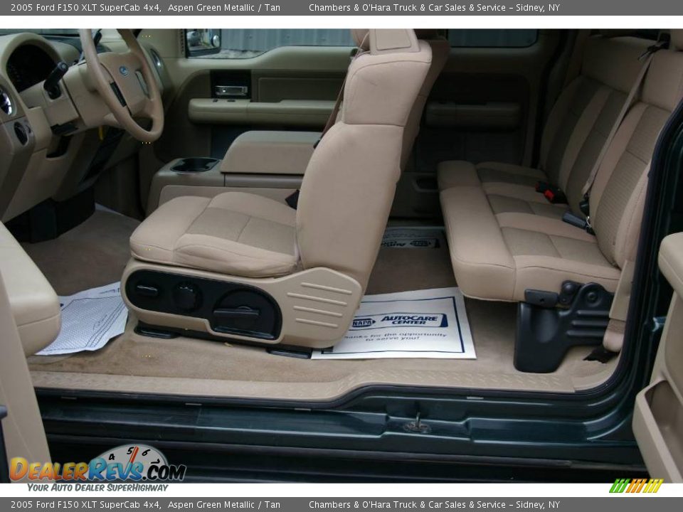 2005 Ford F150 XLT SuperCab 4x4 Aspen Green Metallic / Tan Photo #5