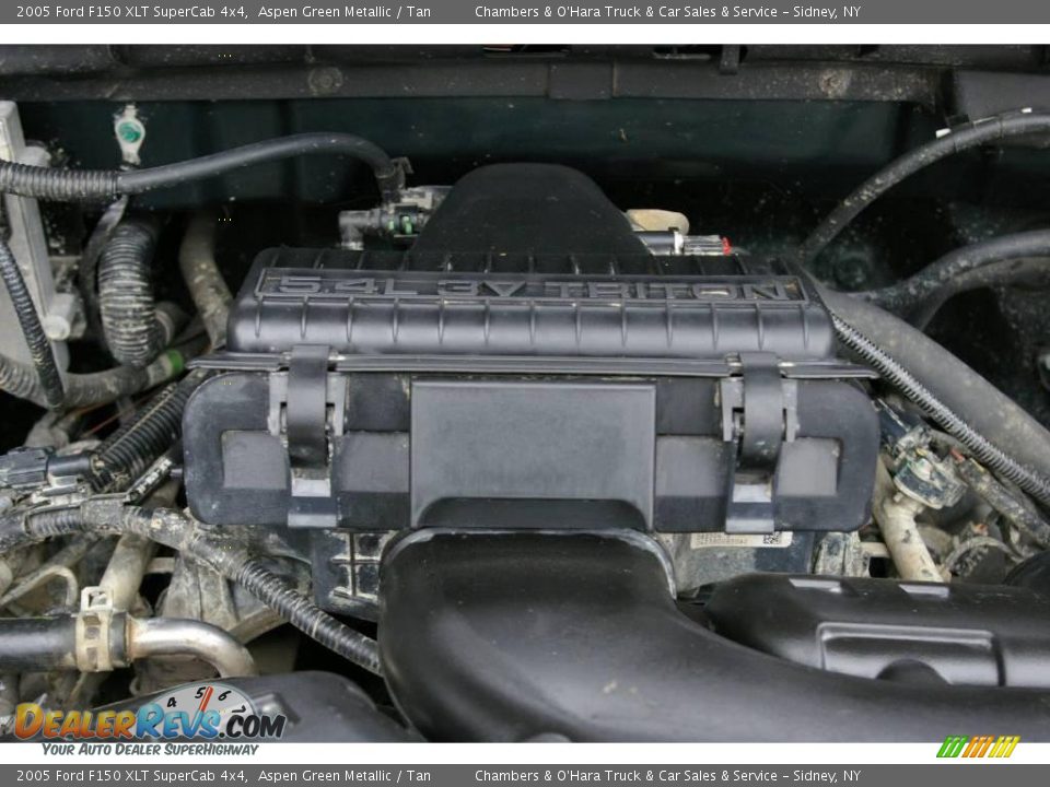 2005 Ford F150 XLT SuperCab 4x4 Aspen Green Metallic / Tan Photo #13