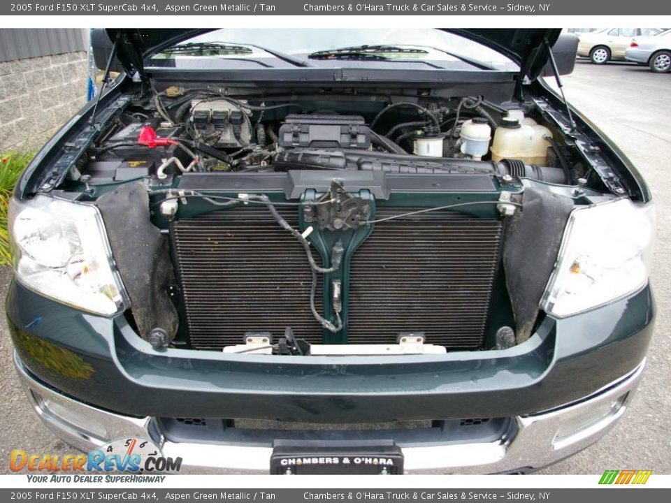 2005 Ford F150 XLT SuperCab 4x4 Aspen Green Metallic / Tan Photo #14