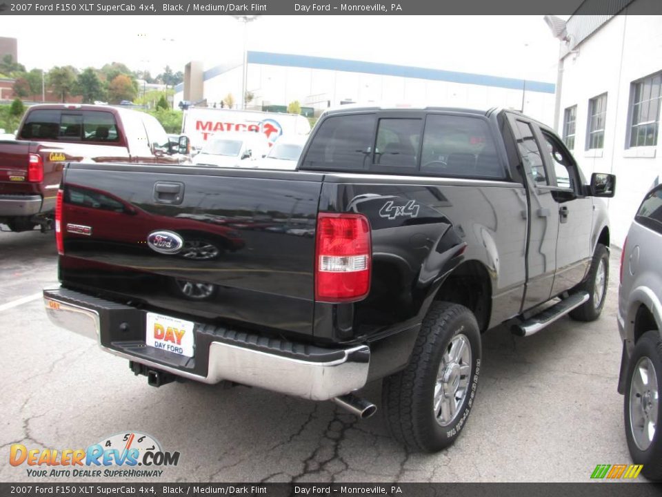 2007 Ford F150 XLT SuperCab 4x4 Black / Medium/Dark Flint Photo #4