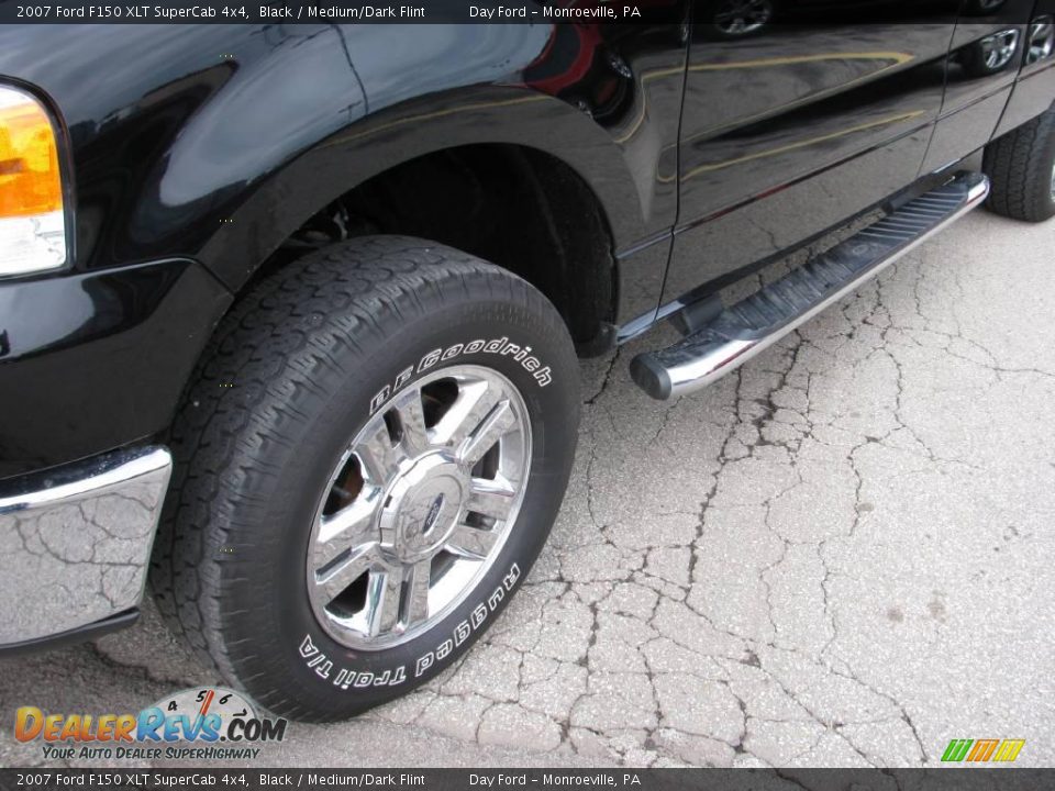 2007 Ford F150 XLT SuperCab 4x4 Black / Medium/Dark Flint Photo #6