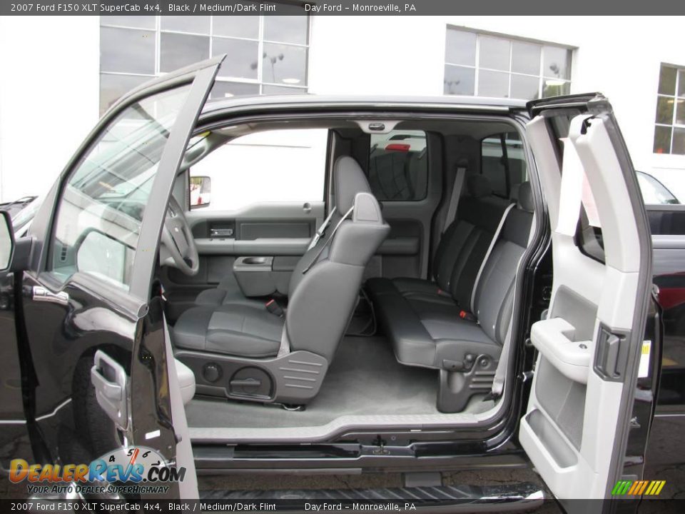 2007 Ford F150 XLT SuperCab 4x4 Black / Medium/Dark Flint Photo #9