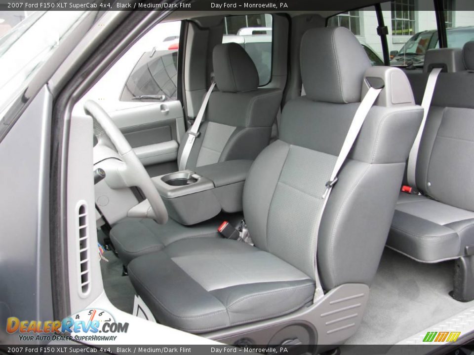 2007 Ford F150 XLT SuperCab 4x4 Black / Medium/Dark Flint Photo #13