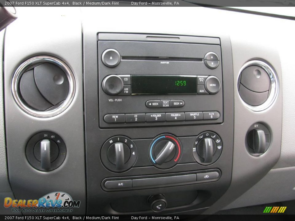 2007 Ford F150 XLT SuperCab 4x4 Black / Medium/Dark Flint Photo #14