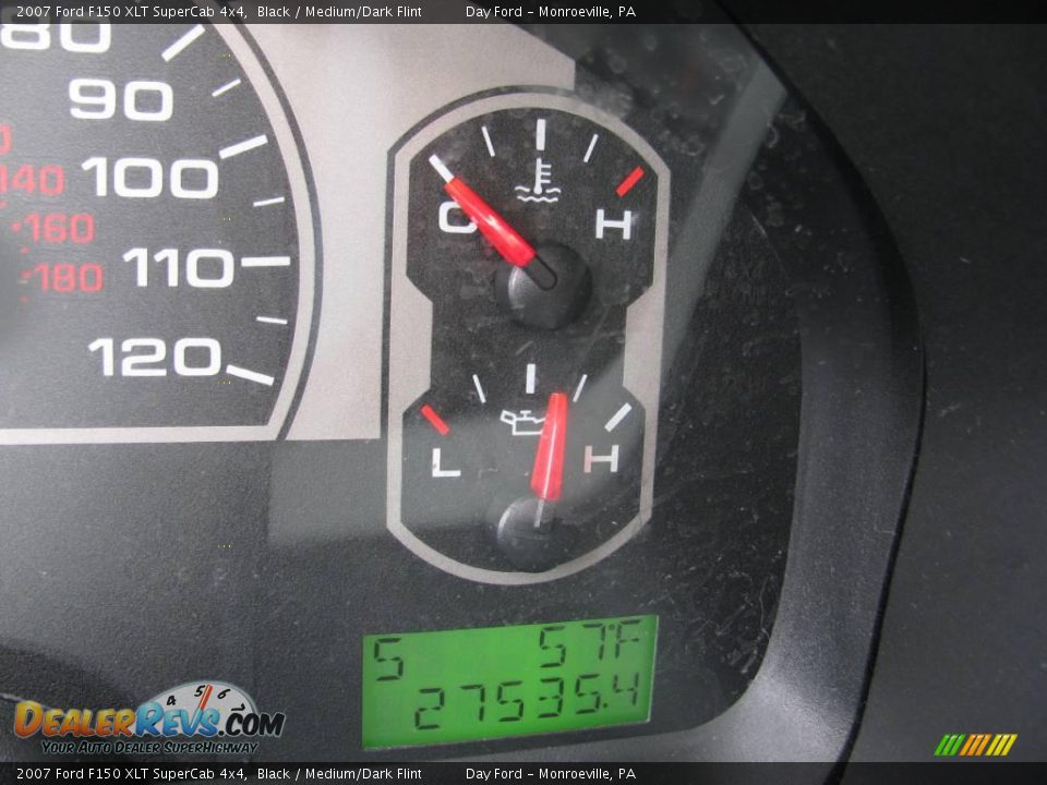 2007 Ford F150 XLT SuperCab 4x4 Black / Medium/Dark Flint Photo #15