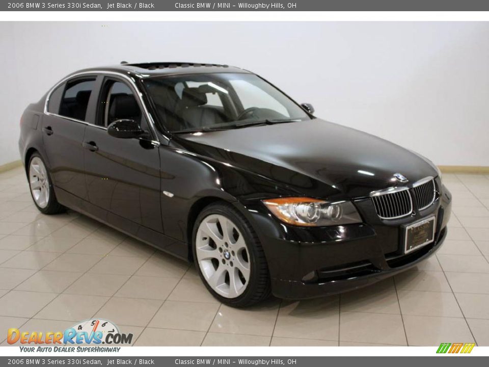 2006 BMW 3 Series 330i Sedan Jet Black / Black Photo #1