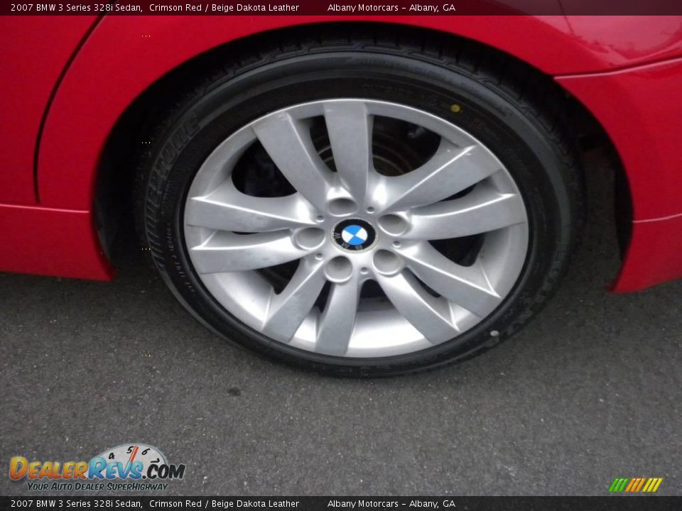 2007 BMW 3 Series 328i Sedan Crimson Red / Beige Dakota Leather Photo #5