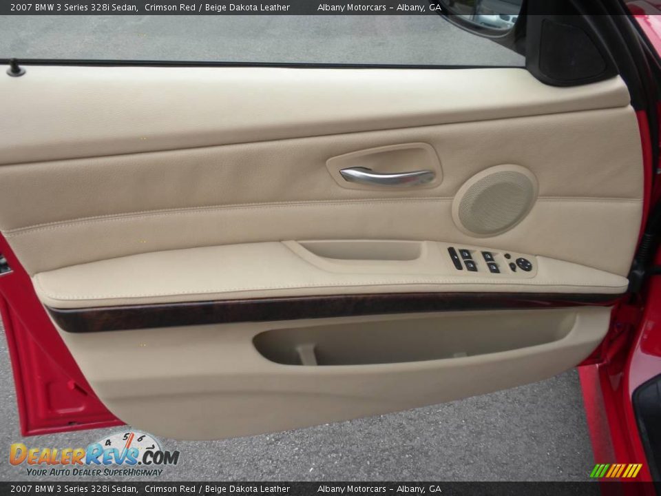 2007 BMW 3 Series 328i Sedan Crimson Red / Beige Dakota Leather Photo #7