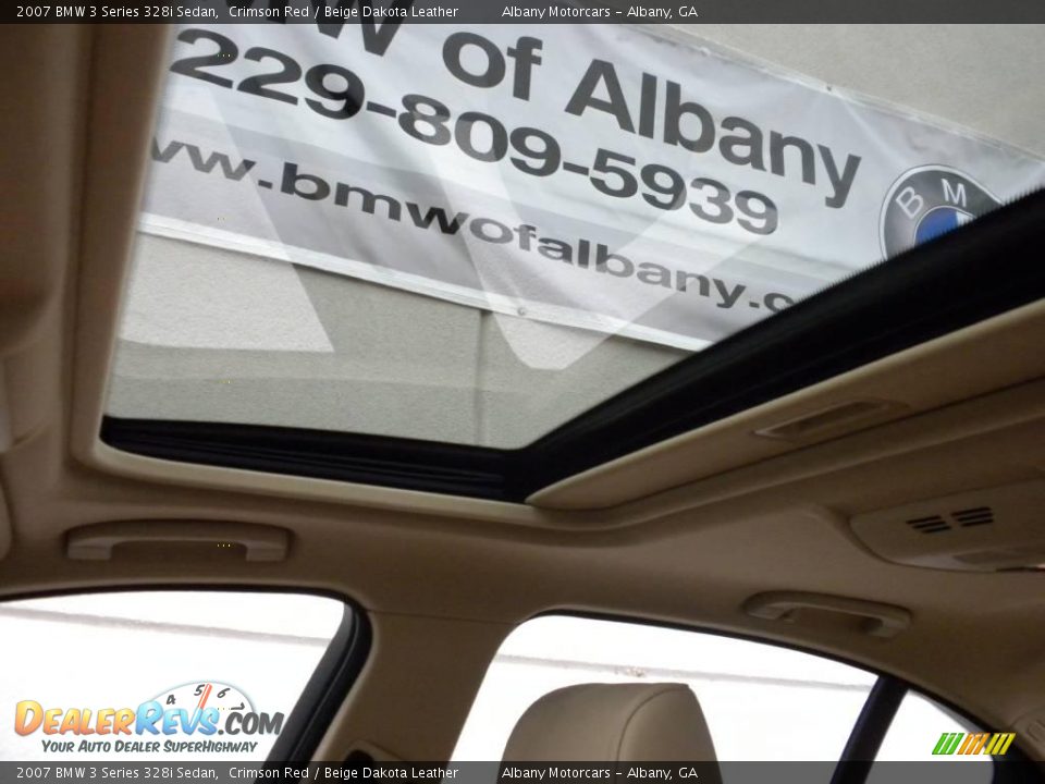 2007 BMW 3 Series 328i Sedan Crimson Red / Beige Dakota Leather Photo #8