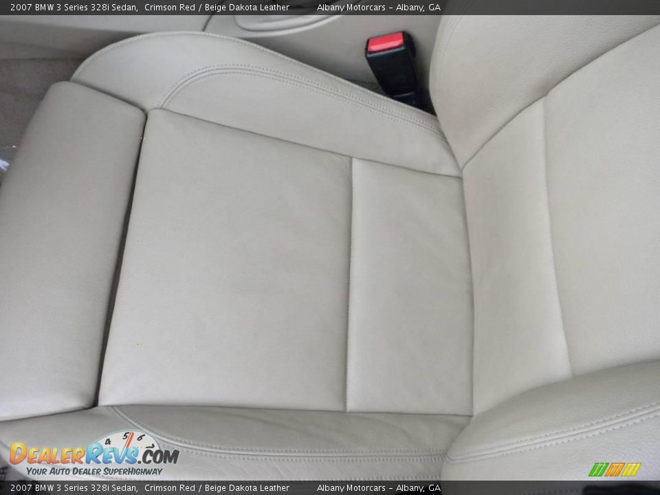 2007 BMW 3 Series 328i Sedan Crimson Red / Beige Dakota Leather Photo #9