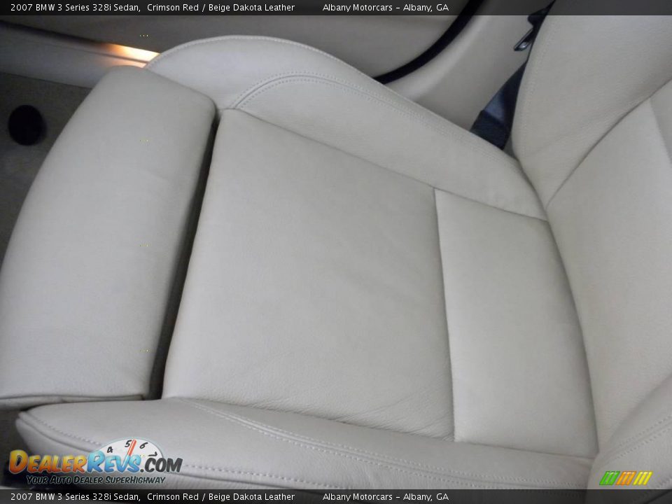 2007 BMW 3 Series 328i Sedan Crimson Red / Beige Dakota Leather Photo #10