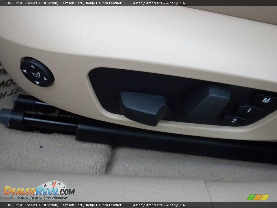 2007 BMW 3 Series 328i Sedan Crimson Red / Beige Dakota Leather Photo #11