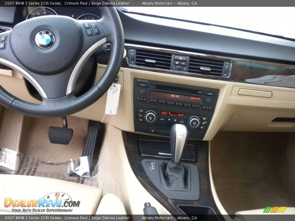 2007 BMW 3 Series 328i Sedan Crimson Red / Beige Dakota Leather Photo #13