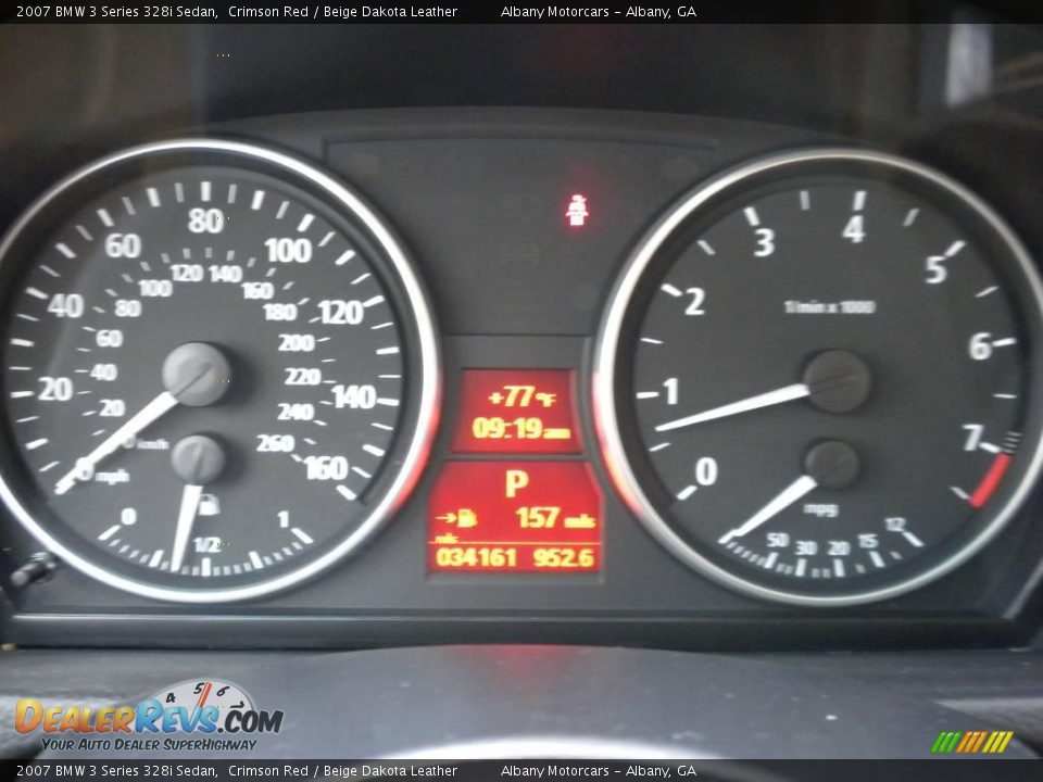 2007 BMW 3 Series 328i Sedan Crimson Red / Beige Dakota Leather Photo #15