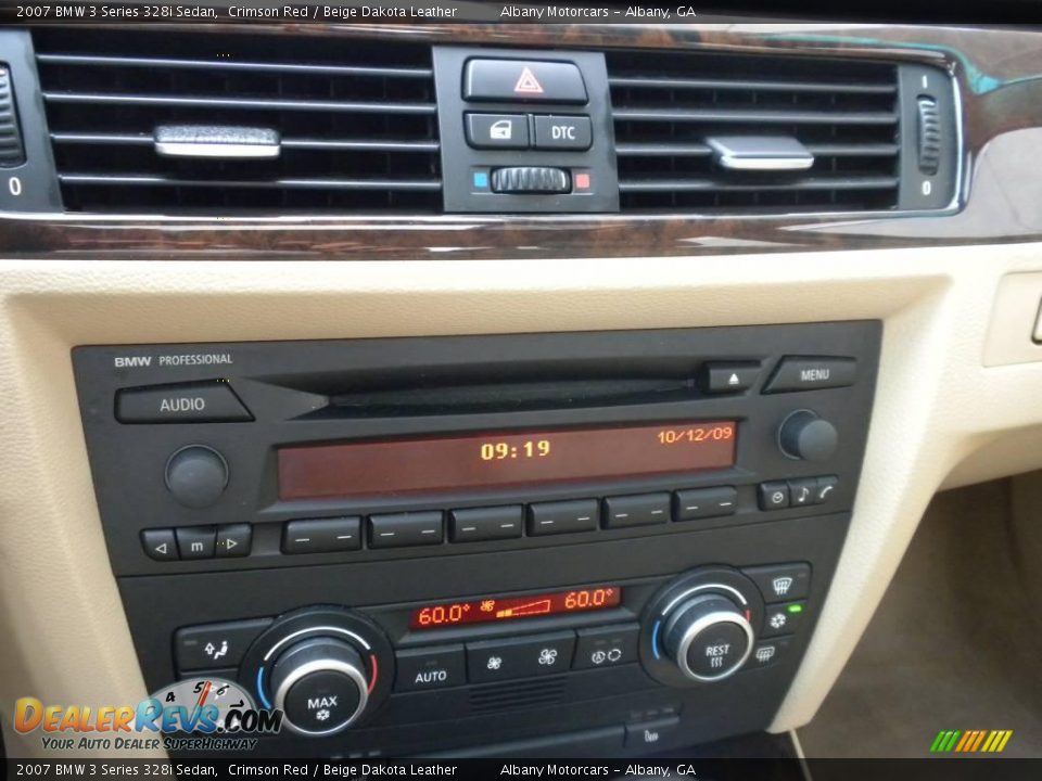 2007 BMW 3 Series 328i Sedan Crimson Red / Beige Dakota Leather Photo #18