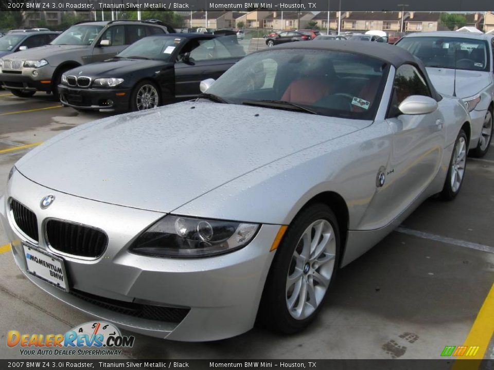 2007 BMW Z4 3.0i Roadster Titanium Silver Metallic / Black Photo #1