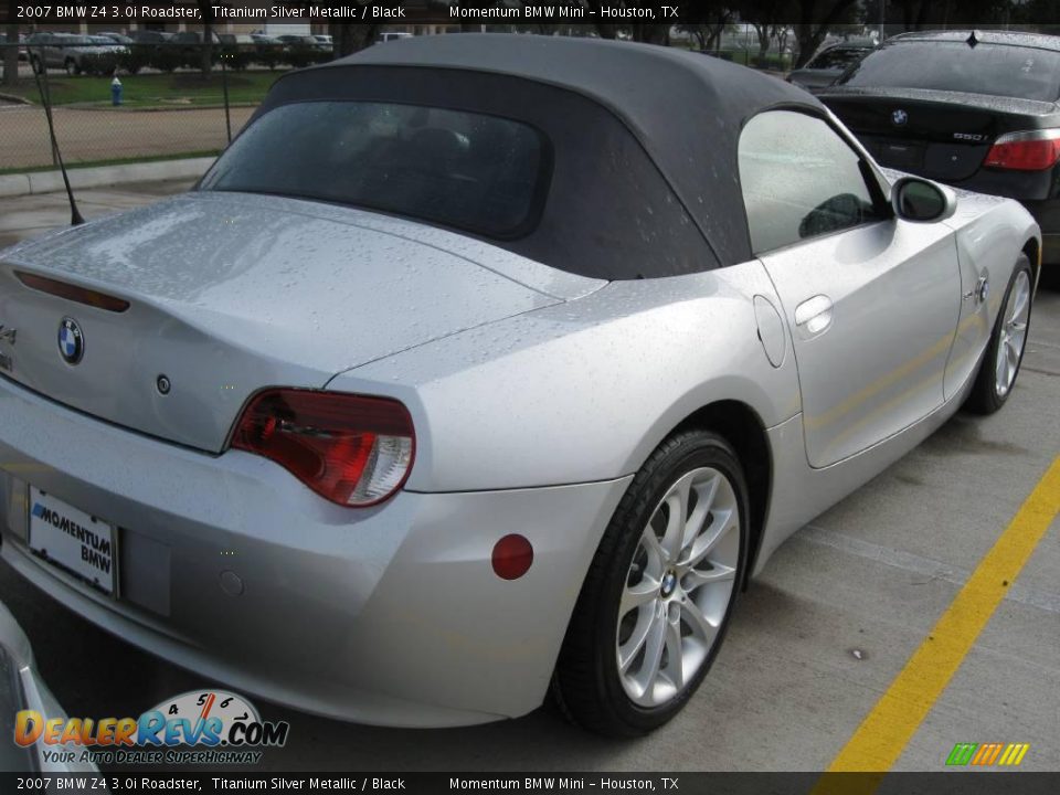 2007 BMW Z4 3.0i Roadster Titanium Silver Metallic / Black Photo #3