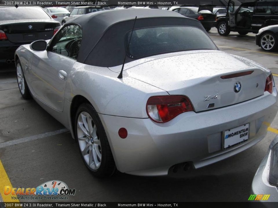 2007 BMW Z4 3.0i Roadster Titanium Silver Metallic / Black Photo #4