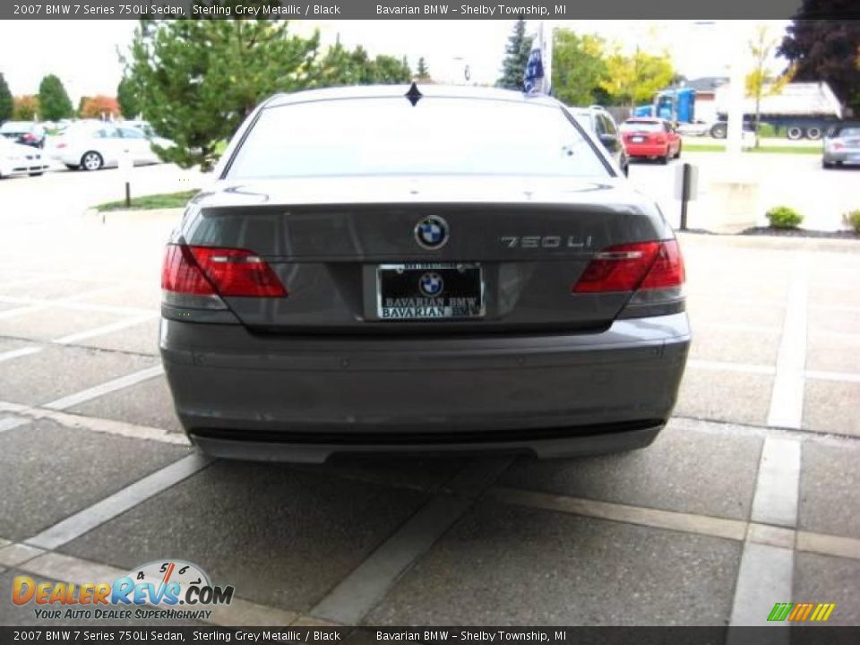 2007 BMW 7 Series 750Li Sedan Sterling Grey Metallic / Black Photo #7