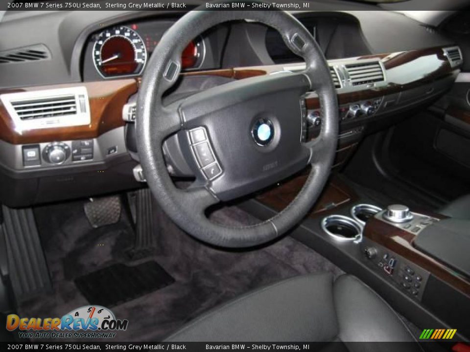 2007 BMW 7 Series 750Li Sedan Sterling Grey Metallic / Black Photo #13