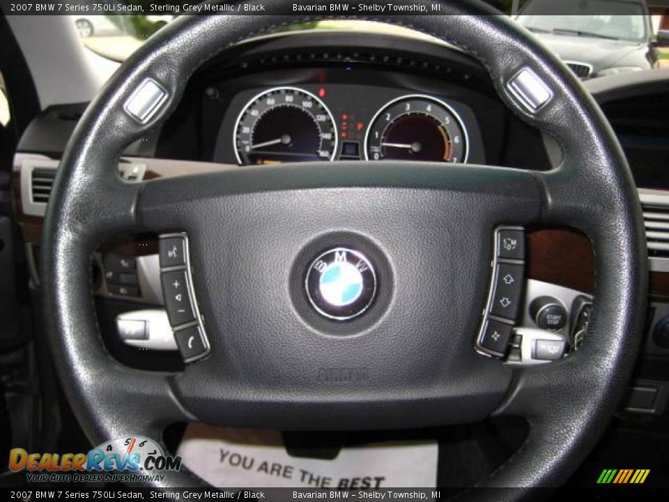 2007 BMW 7 Series 750Li Sedan Sterling Grey Metallic / Black Photo #24