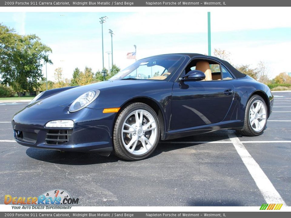 2009 Porsche 911 Carrera Cabriolet Midnight Blue Metallic / Sand Beige Photo #1