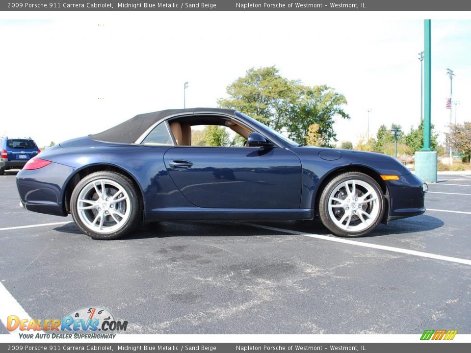 2009 Porsche 911 Carrera Cabriolet Midnight Blue Metallic / Sand Beige Photo #4